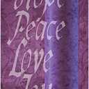 Christian Brands Celebration Banner – Jacquard “Hope Peace and Love” Church Banner, 2' x 6'
