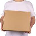 13x10x2 inch Shipping Boxes Set of 6 Brown, Inner Size 12.6x9.6x1.6 inch Cardboard Box Mailers for Small Business Packaging Mailing or Gift Wrapping Giving
