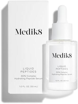 Medik8 Liquid Peptides - Regenerating Multi Peptide Serum - Smooths Wrinkles and Fine Lines - Hydrating, Brightening, Plumping - 1.0 oz