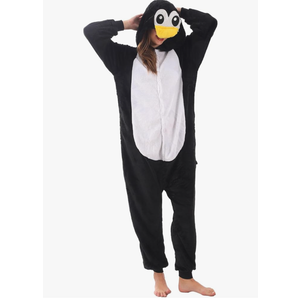 Animal Onesies Pajamas Adult Costumes One Piece for Men Women Unisex Teens (S, Penguin)