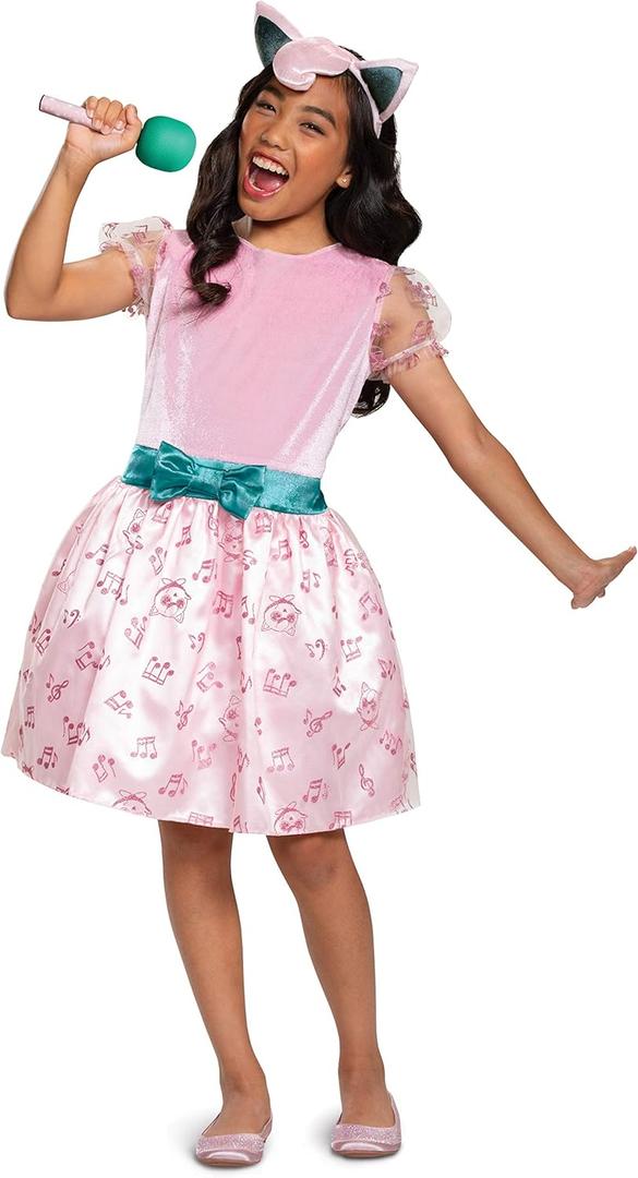 Pokemon Jigglypuff Costume Dress for Girls, Children's Character Outfit (Small (4-6x))