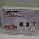 Momcozy BM04 Smart WiFi Baby Monitor with 2 Cameras, 5 1080P Split Screen Video Baby Monitor with Camera and Audio, Clear Night Vision, 5000mAh Battery, 2-Way Audio