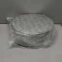 Sparkle and Bash Cake Stand Set with 12-Inch Cake Drum - 2-Piece, 12-Inch Round, Silver Foil & Rhinestone Embellished - Wedding Dessert Centerpiece - Bling Round Display