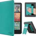 CoBak Case with Stand for Kindle Paperwhite 12th Gen 2024 Released (7") & Kindle Colorsoft Signature Edition - Durable PU Leather Cover with Auto Sleep Wake, Card Slot, Hand Strap Feature, Jade