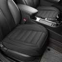 2 Pack Leather Front Car Seat Covers,Bottom Seat Covers for Cars,Driver Car Seat Cover,Luxury Seat Protectors,Waterproof,Full Wrap,for Most Vehicles,Sedan,Truck,SUV(Black)