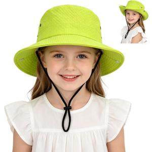 Outdoor Kids Sun Hat UPF 50+ Sun Protection Foldable Bucket Hat Breathable Summer Beach Fishing Safari Hat for Boys Girls