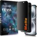 [2 Pack Matte Privacy Screen Protector for iPhone 16, Anti-Glare Anti-Reflection and Anti-Fingerprint, Anti-peeping 9H Tempered Glass Film, Smooth Touch