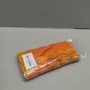 PurpleEssences Scalloped Embroidery Cloth Napkins Christmas Holiday Winter Table Decor 100% Cotton Set of 4-18 x 18 Inch - Orange - Edges - Golden Yellow