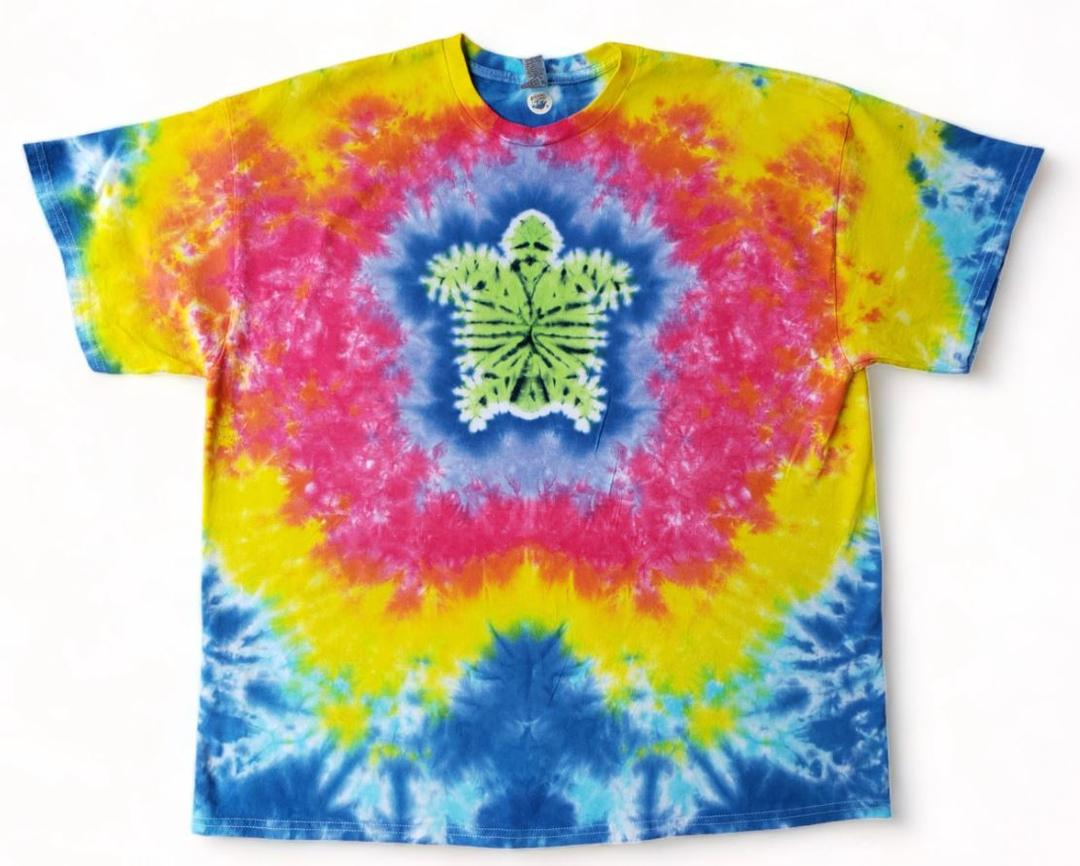 Colorful Tie Dye Sea Turtle Shirt, Size XXL