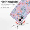 for iPhone 12 Mini Case Fashion Flower Slim Soft Liquid Silicone Rubber Phone Cover for iPhone 12 Mini 5.4 inch-Leaf Purple