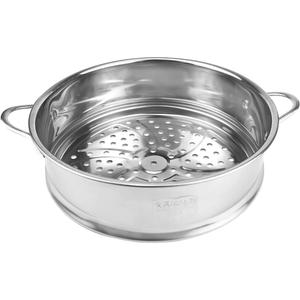 Stainless Steel Steamer Pot 7.8 Inches Round Cooking Rack Food Steamer Basket Insert for Kitchen Dim Sum Dumplings Bun(20cm), Pack of 2 