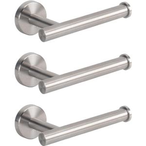 NearMoon Bathroom Toilet Paper Holder, Premium SUS304 Stainless Steel Rustproof Wall Mounted Toilet Roll Holder for Bathroom, Kitchen (3 Pack, Brushed Nickel)
