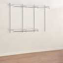 Rubbermaid Configurations Custom Closet Kit 3-6 Ft. Adjustable Metal Wire Shelving White Finish Expandable Organization System Hardware Included for Home Closet/Pantry/Laundry/Mudroom