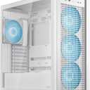 ASUS TUF Gaming GT302 ARGB White Edition ATX Mid-Tower Case Four 140x28mm ARGB Fans for Airflow & Static Pressure, Interchangeable Panel, Detachable top Panel, Hidden-Connector Motherboard Support