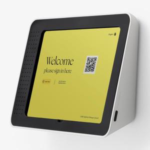 Bouncepad Link iPad POS Stand for Business | Kiosk for Meeting Room Management | Table Mount Tablet Kiosk Register Stand | iPad 10th Gen 10.9 | White