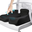 Benazcap Donut Pillow Seat Cushion for Hemorrhoids, Coccyx Cushion for Tailbone Pain Relief, Donut Pillow, Memory Foam Seat Cushion by Ergonomic for Sores, Sciatica(Good Support, Slightly Firm