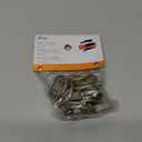 Kenney Real Home Window Curtain Clip Rings, Set of 14, Pewter (For 5/8" or 3/4" Diameter Rods)