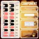 10 x Semi Cured Gel Nail Strips|Works with Any UV/LED Lamps|20 Pcs Gel Nail Stickers|Long-Lasting Two Weeks and Easy to Apply & Remove|Cute Halloween