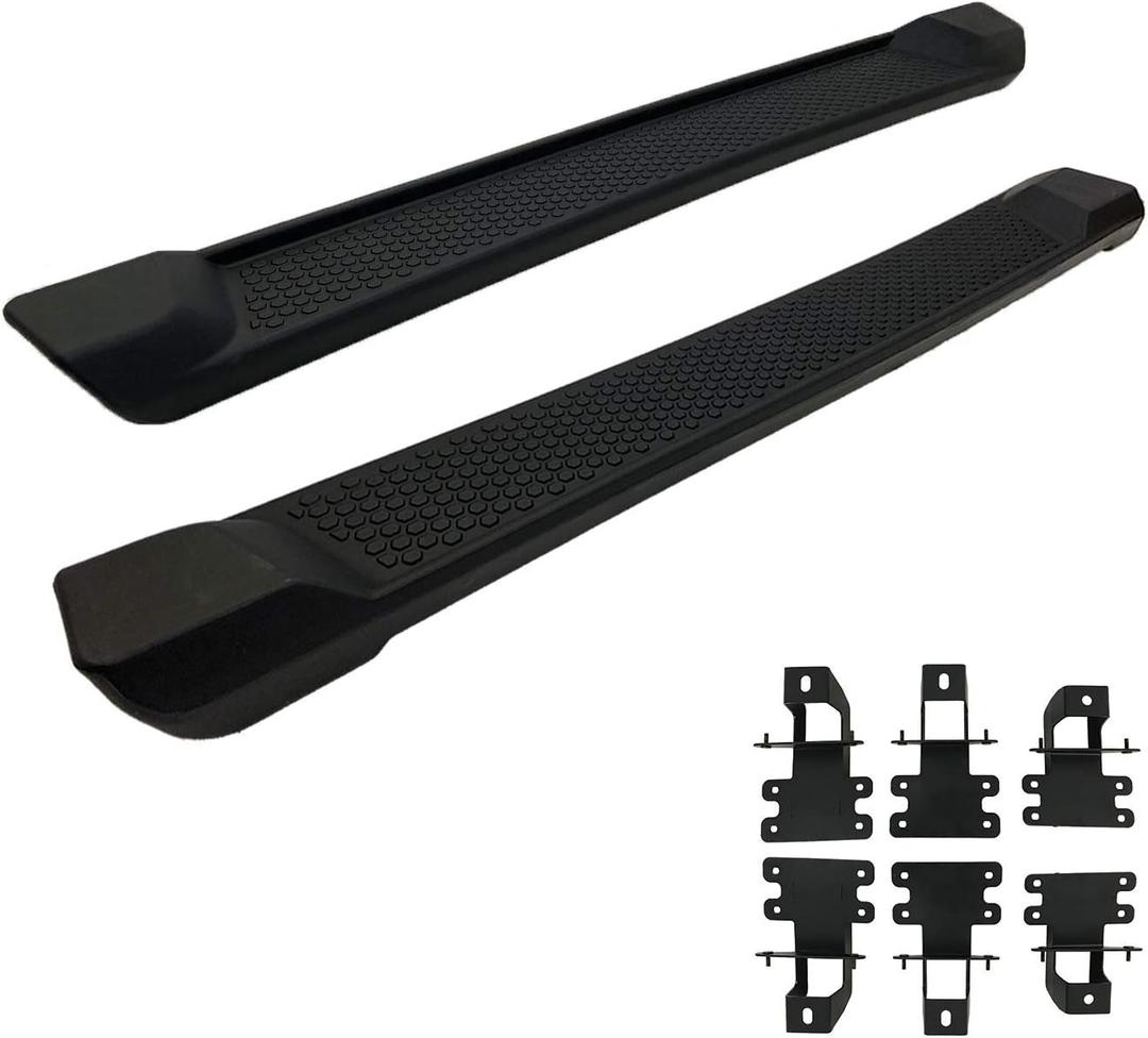 6" Running Boards for 2019-20 Jeep JL 4-Door - Flat Side Steps Nerf Bars (Black)