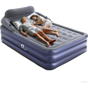 A-ER-FA Queen Air Mattress with Detachable Headboard and Cup Holder - 20 Height 700lbs Capacity Comfort Inflatable Bed for Guests Home Camping and Travel Durable Construction,Colchn Inflable,Air Bed A-ER-FA Queen Air Mattress with Detachable Headboard and Cup Holder - 20 Height 700lbs Capacity Comfort Inflatable Bed for Guests Home Camping and Travel Durable Construction,Colchn Inflable,Air Bed