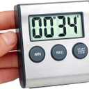 Digital Kitchen Timer - Magnetic Countdown With Loud Alarm, Stainless Steel for Cooking, Baking, Sports Games (1pack)