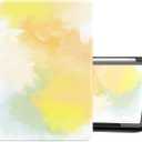 Marble Floral Case for iPad 9.7 Inch 5th/6th Generation, Case for iPad6/iPad5/iPad Air 2/Air Case with Pencil Holder,Slim Lightweight Book Style Clear Back Cover,N-Yellow Marble, Size: iPad5/iPad6/Air/Air2