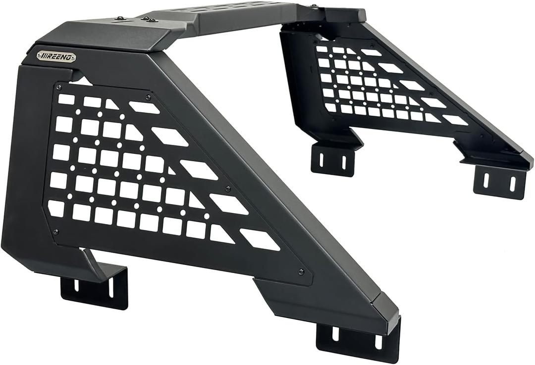 Sport Roll Bar Compatible with 2022-2024 Ford Maverick, Textured Black Truck Roll Bar Chase Rack with Light Mounts, Heavy Duty Sport Bar for Off-Road & Tonneau Cover Compatible