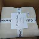 Calvin Klein - Queen Blanket, Soft Cotton Waffle Weave Bedding, Medium Weight Bed Blanket, Light Beige, Queen 
