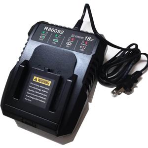 18 Volt Dual Chemistry Battery Charger R86091 R86092 Replacement for Ridgid 18V NiCad or Lithium Ion Battery R840085, R840086, R840087,R840083, R840089 and More