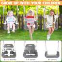 Toddler Swing, 3-in-1 Swing Sets for Backyard, Baby Swing Outdoor/Indoor, Toddler Swing Set Suitable for Children 6 Months and Older (Black)