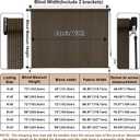 AOSKY Outdoor Roller Shades, Cordless Patio Shades Roll Up Outdoor Blinds, Roller Blinds Cloth for Porch Pergola Balcony Backyard Windows, 48" W x 96" H, Mocha