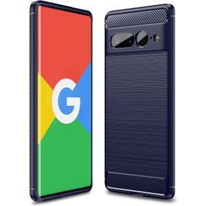 Case Compatible with Google Pixel 7 Pro Case Carbon Fiber Texture Design Cover Anti-Scratch Shock Absorption Case Made for Google Pixel 7 Pro Case (2022) (Blue)