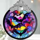 Christmas Ornament, Bat Christmas Decor, Bat Ornaments for Christmas Tree, Stained Glass Ornament, Bat Gifts, Holiday Decorations and Xmas Gifts Ideas