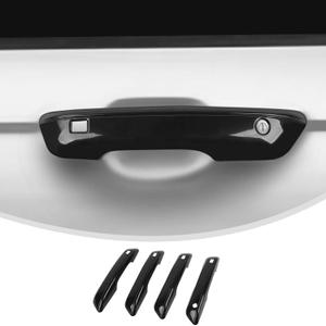 Linskip Door Handle Covers Compatible with 2021-2026 Jeep Grand Cherokee L 4XE & 2022-2026 Grand Cherokee, Door Handle Kit Set for Jeep Grand Cherokee Exterior Accessories, for Keyless Entry(Black)