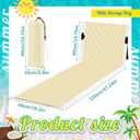 Sliner 2 Pcs 63" Foldable Beach Lounge Chairs Portable Lightweight Beach Mat Lounger Chair with Back Support Pool Seat for Sunbathing Sand Tanning Outdoor Poolside Camping Lawn(Yellow & White Striped)