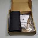 Small Lamp Shade, Black Drum Lampshade 8.7''Top X 8.7'' Bottom X 7.9'' High, Replacement Lamp Shade Natural Linen Hand Crafted for Table Lamps Floor Lamps Chandelier Lamp, Easy Assembly Required