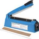 Impulse Heat Sealer Manual Bags Sealer Heat Sealing Machine 12 Inch Impulse Sealer Machine for Plastic Bags PE PP Bags with Extra Replace Element Grip