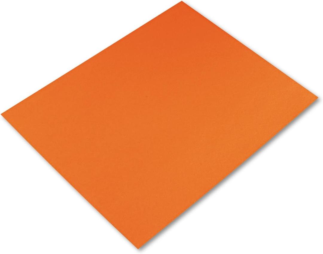 Pacon PAC54781 4-Ply Railroad Board, Orange, 22" x 28", 25 Sheets