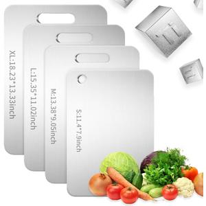 Titanium Cutting Board - 2025 New Upgrade 100% Pure Titanium Cutting Boards for Kitchen Double Sided Non Toxic Cutting Board,Hygiene Durable Dishwasher Safe Chopping Board(L:15.35IN*11.02IN)