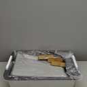 OLIXIS Stainless Steel Cat Litter Box with Lid, Large Cat Litter Box for Big Cats, High Wall Sides, Anti-Urine Leakage, Easy Cleaning, Scoop and Mat Included, Dark Gray