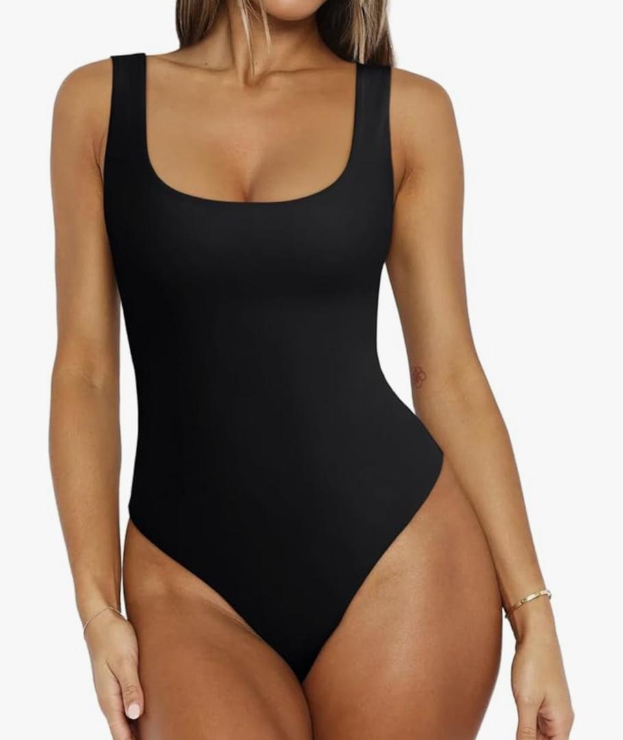 REORIA Bodysuit for Women Scoop Neck Sleeveless Tank Top Bodysuits 2025 Sexy Thong Bodysuit Basic Leotards for Women 2XL REORIA Bodysuit for Women Scoop Neck Sleeveless Tank Top Bodysuits 2025 Sexy Thong Bodysuit Basic Leotards for Women 2XL