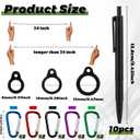 Lewtemi 10 Sets 24 Inch Pen Leash Pen Silicone Lanyard Holder for Clipboard Notebook Office Supplies