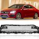 Front Lower Center Bumper Grille Black Plastic Grill Compatible with Mercedes Benz CLA250 CLA45 AMG 2014 2015 2016 1178852122