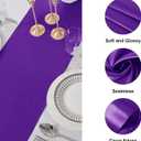 12Pack Table Runner 12 x 108 Inches Satin Silk Table Runner for Wedding, Birthday Party, Banquets, Graduations Decoration, fit Rectange and Round Table-Purple