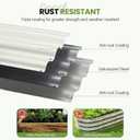 G GOOD GAIN Raised Garden Bed Kit - 5-in-1 Adjustable Galvanized Metal Planter Box with Protective Tape & Gloves & Tools | 8x3x1.4ft Outdoor Raised Bed for Gardening Vegetables, Flowers, Herbs, Green
