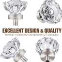 4 Pack Brushed Nickel Crystal Cabinet Knobs and Pulls,Vintage Glass Knobs for Dresser Drawer,Bathroom and Kitchen