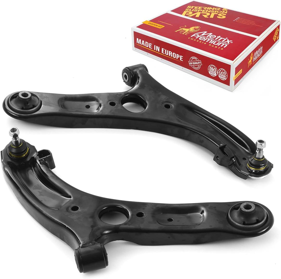 Metrix Premium Chassis Parts - Front Left & Right Lower Control Arm w Ball Joint & Bushing Assembly Kit Fits 2011-2013 Hyundai Elantra Built in USA, 2014-2016 Elantra RK622232, RK622646