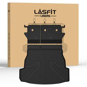 LASFIT Cargo Trunk Mat for Toyota RAV4 2026 Hybrid (Not Fit Plug-in Hybrid) | Fit for Cargo with Subwoofer,100% TPE All Weather Custom Fit Rear Cargo Liner Automotive Accessories Black