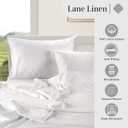 Lane Linen 100% Cotton Pillowcases, King Size, 2 Pillow Cases, Premium 450 Thread Count Sateen, Soft & Breathable White Pillow Covers