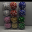 Riceshoot 12 Pcs 6 Inch Large Christmas Balls Ornaments for Tree with Peal Sparkle Sequin Big Glitter Christmas Tree Decor Xmas Shatterproof Hanging Balls for Xmas Holiday Party Supplies (Colorful)